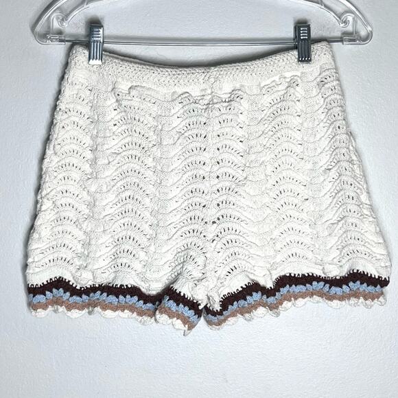 Cara Cara Sz XS Aicha Drawstring Crochet Shorts - Picture 4 of 8